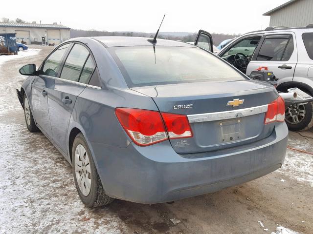 1G1PC5SH9C7329080 - 2012 CHEVROLET CRUZE LS BLUE photo 3