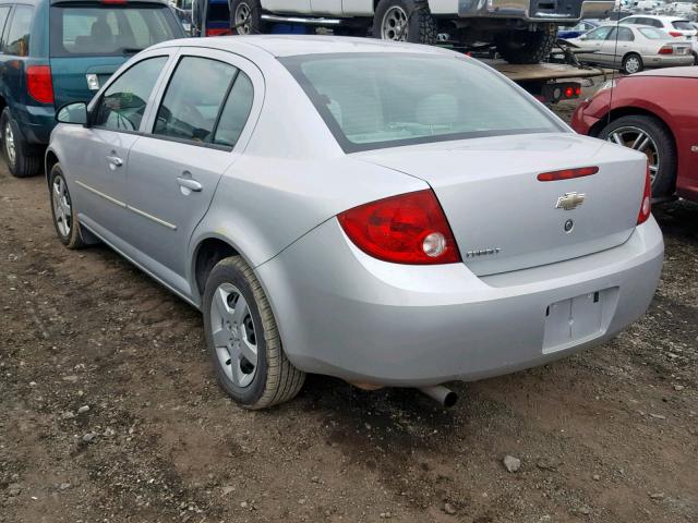 1G1AK52F557618712 - 2005 CHEVROLET COBALT SILVER photo 3