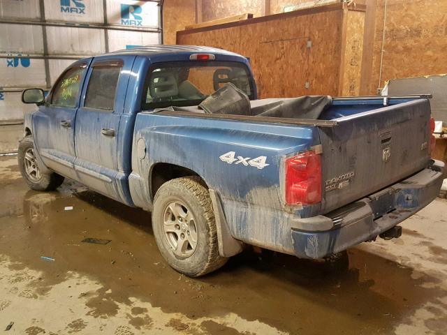 1D7HW48N85S195050 - 2005 DODGE DAKOTA QUA BLUE photo 3