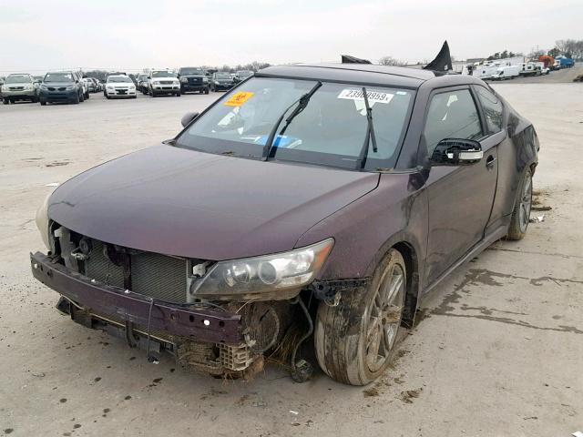 JTKJF5C73D3046878 - 2013 TOYOTA SCION TC იასამნისფერი ფოტო 2