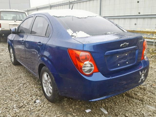 1G1JA5SH1C4199633 - 2012 CHEVROLET SONIC LS BLUE photo 3