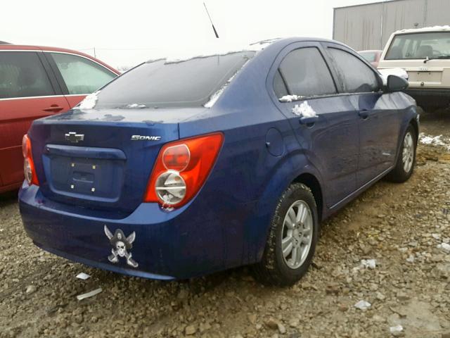 1G1JA5SH1C4199633 - 2012 CHEVROLET SONIC LS BLUE photo 4