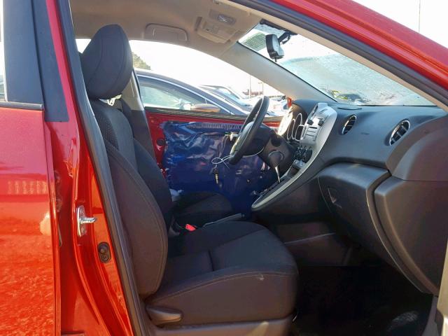 5Y2SP678X9Z463324 - 2009 PONTIAC VIBE RED photo 5