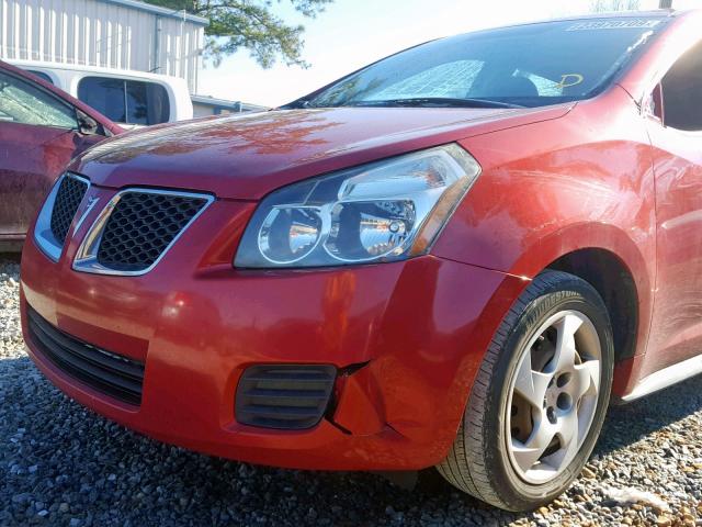 5Y2SP678X9Z463324 - 2009 PONTIAC VIBE RED photo 9