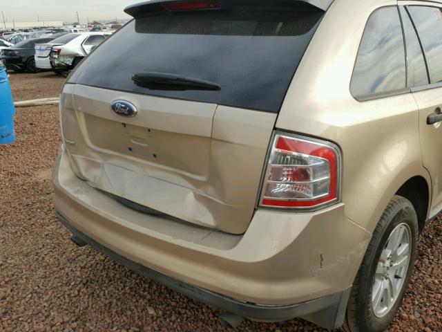 2FMDK36C77BB02642 - 2007 FORD EDGE SE GOLD photo 9