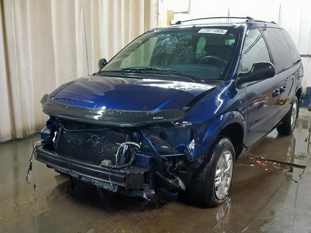 1B4GP45312B605413 - 2002 DODGE CARAVAN SP BLUE photo 2