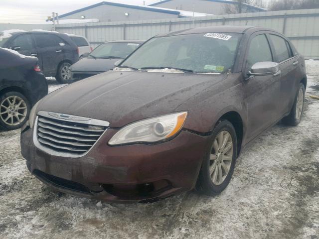 1C3CCBCG8DN766385 - 2013 CHRYSLER 200 LIMITE BROWN photo 2