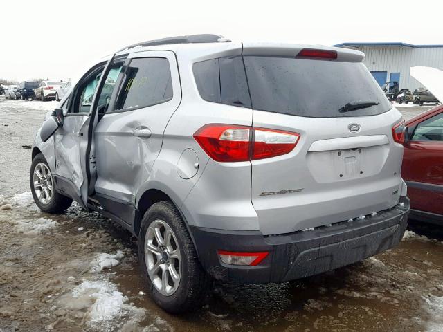 MAJ3P1TE7JC165569 - 2018 FORD ECOSPORT S SILVER photo 3