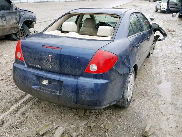 1G2ZF57B084112641 - 2008 PONTIAC G6 VALUE L BLUE photo 4