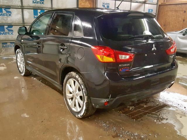 4A4AR3AU6FE003826 - 2015 MITSUBISHI OUTLANDER BLACK photo 3