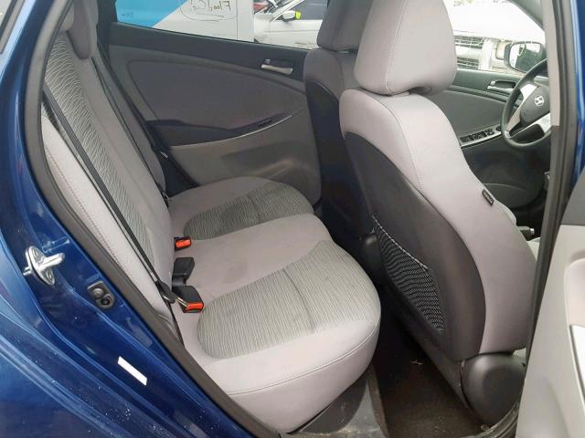 KMHCT4AE6HU319263 - 2017 HYUNDAI ACCENT SE BLUE photo 6