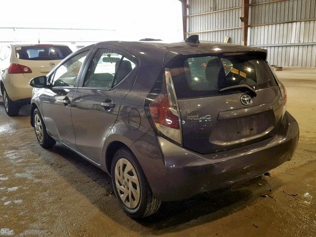 JTDKDTB31G1135286 - 2016 TOYOTA PRIUS C CHARCOAL photo 3