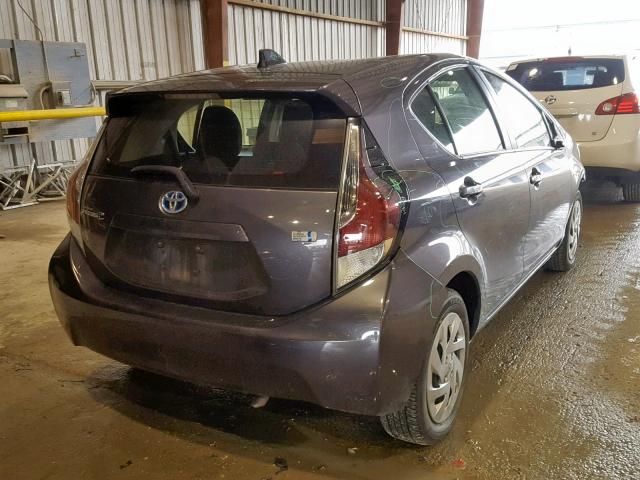 JTDKDTB31G1135286 - 2016 TOYOTA PRIUS C CHARCOAL photo 4