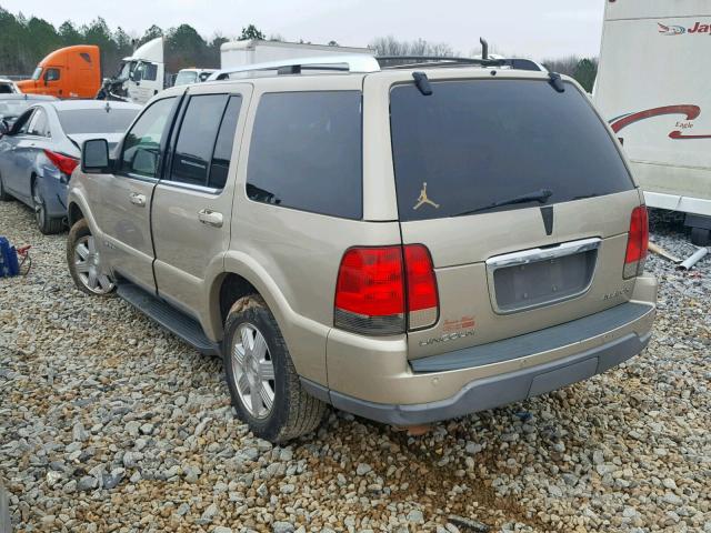 5LMEU68HX4ZJ49677 - 2004 LINCOLN AVIATOR 金色 照片 3