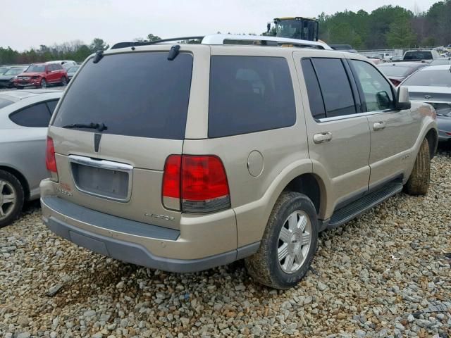 5LMEU68HX4ZJ49677 - 2004 LINCOLN AVIATOR 金色 照片 4