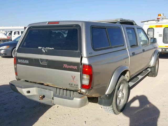 1N6ED27T1YC381743 - 2000 NISSAN FRONTIER C SILVER photo 4