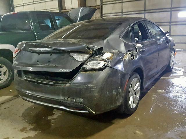 1C3CCCAB4FN576907 - 2015 CHRYSLER 200 LIMITE GRAY photo 4