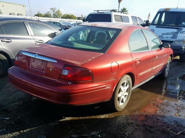 1MEFM53U51A621223 - 2001 MERCURY SABLE LS RED photo 4