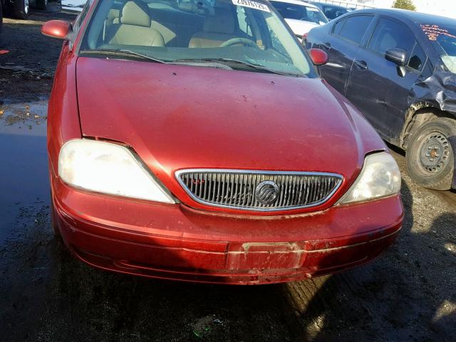 1MEFM53U51A621223 - 2001 MERCURY SABLE LS RED photo 9