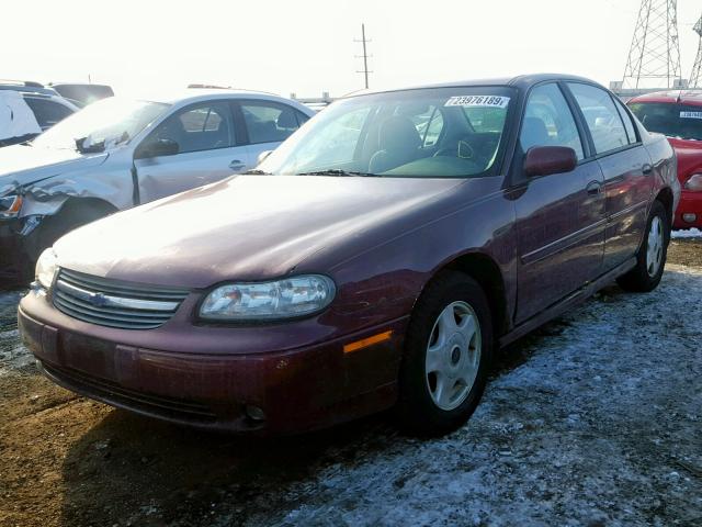 1G1NE52J816259658 - 2001 CHEVROLET MALIBU LS BURGUNDY photo 2