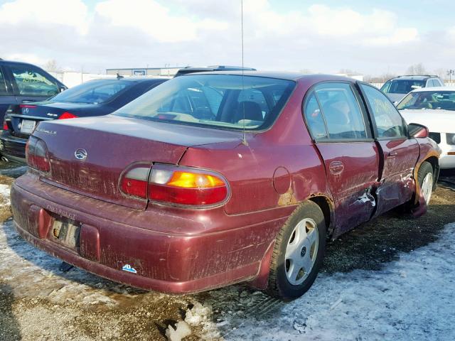1G1NE52J816259658 - 2001 CHEVROLET MALIBU LS BURGUNDY photo 4