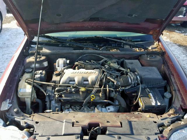 1G1NE52J816259658 - 2001 CHEVROLET MALIBU LS BURGUNDY photo 7