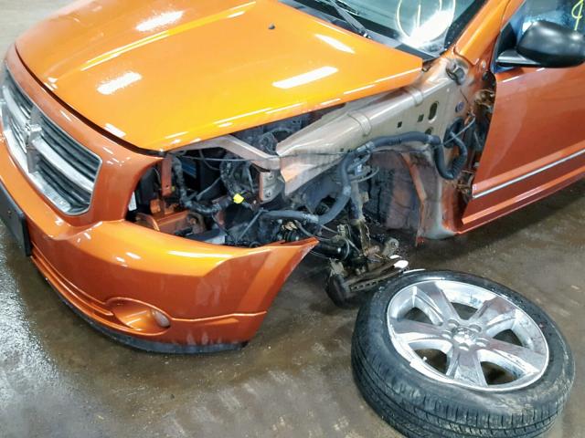 1B3CB8HB9BD214865 - 2011 DODGE CALIBER RU ORANGE photo 9