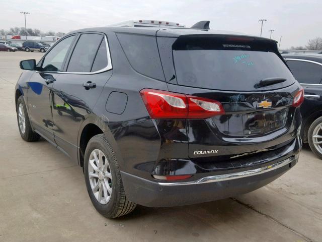 3GNAXJEV3JL113138 - 2018 CHEVROLET EQUINOX LT BLACK photo 3