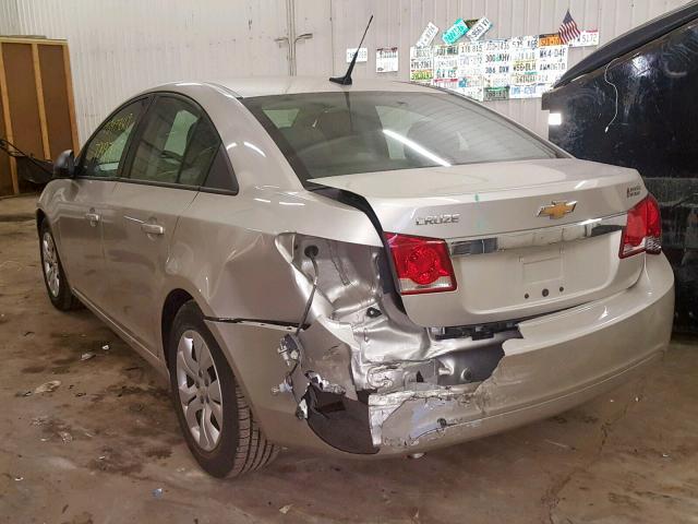 1G1PA5SH7E7237457 - 2014 CHEVROLET CRUZE LS GOLD photo 3