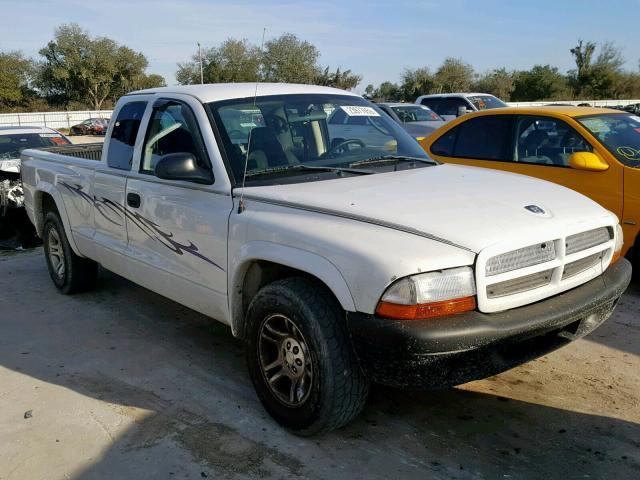 1D7HL12X93S190163 - 2003 DODGE DAKOTA SXT WHITE photo 1