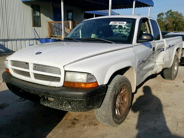 1D7HL12X93S190163 - 2003 DODGE DAKOTA SXT WHITE photo 2