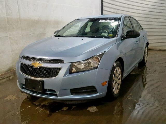 1G1PC5SH9B7292613 - 2011 CHEVROLET CRUZE LS BLUE photo 2