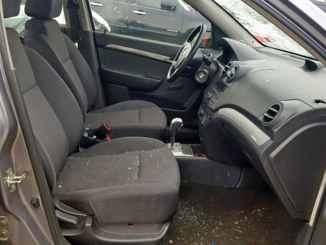 KL1TD5DE3BB230618 - 2011 CHEVROLET AVEO LS GRAY photo 5