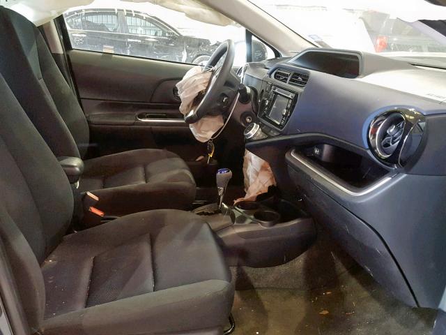 JTDKDTB30G1121525 - 2016 TOYOTA PRIUS C BLACK photo 5