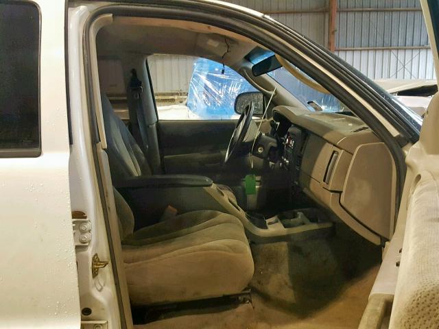 1D7HG38N74S594134 - 2004 DODGE DAKOTA QUA WHITE photo 5