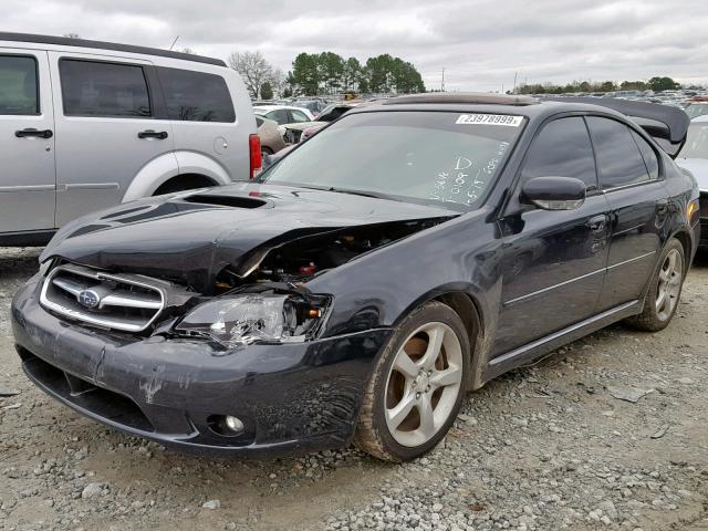 4S3BL676056225648 - 2005 SUBARU LEGACY GT BLACK photo 2