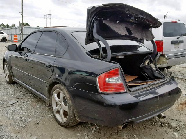 4S3BL676056225648 - 2005 SUBARU LEGACY GT BLACK photo 3