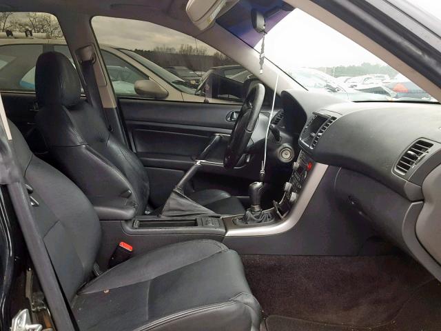 4S3BL676056225648 - 2005 SUBARU LEGACY GT BLACK photo 5