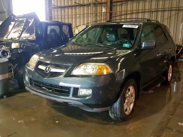 2HNYD18975H529300 - 2005 ACURA MDX TOURIN GREEN photo 2