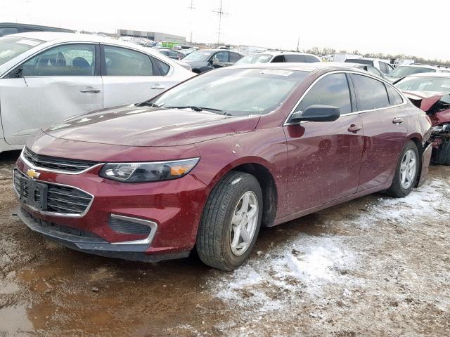 1G1ZB5STXGF329343 - 2016 CHEVROLET MALIBU LS RED photo 2