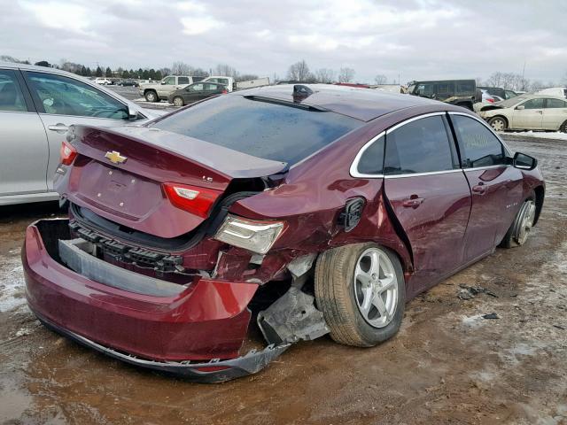 1G1ZB5STXGF329343 - 2016 CHEVROLET MALIBU LS RED photo 4