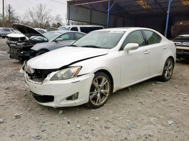 JTHBF5C20A2097206 - 2010 LEXUS IS 250 WHITE photo 2