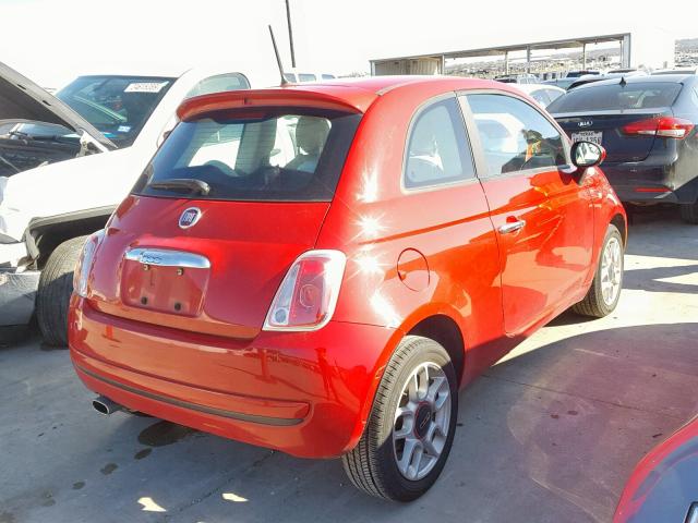 3C3CFFARXCT187867 - 2012 FIAT 500 POP RED photo 4