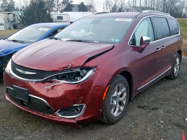 2C4RC1GG2JR258180 - 2018 CHRYSLER PACIFICA L RED photo 2