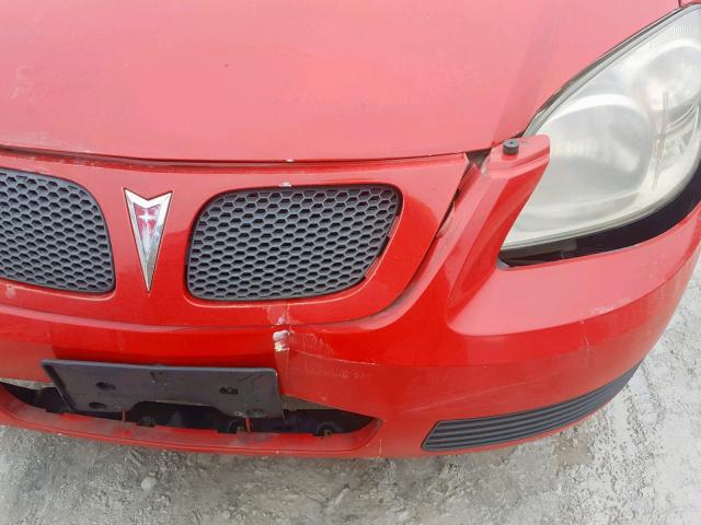 1G2AL18F777227962 - 2007 PONTIAC G5 RED photo 9