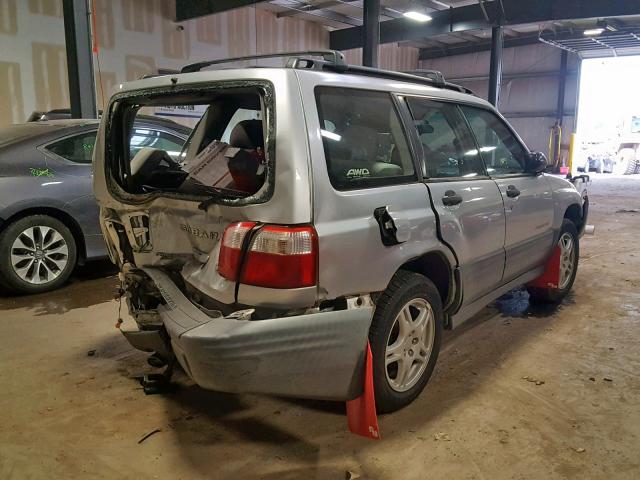 JF1SF63522H712456 - 2002 SUBARU FORESTER L SILVER photo 4