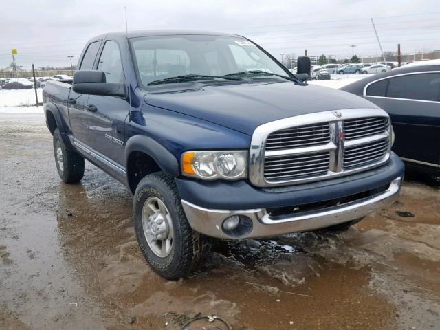 1D7KU28D74J165484 - 2004 DODGE RAM 2500 S BLUE photo 1