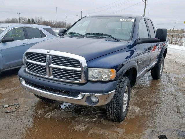 1D7KU28D74J165484 - 2004 DODGE RAM 2500 S BLUE photo 2