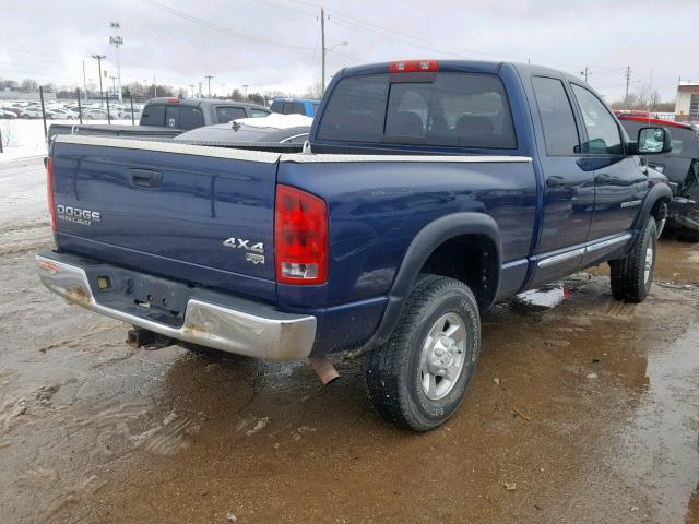 1D7KU28D74J165484 - 2004 DODGE RAM 2500 S BLUE photo 4