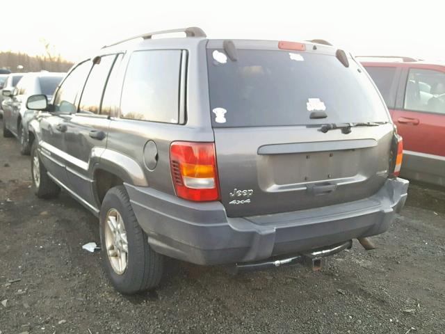 1J4GW48SX4C208721 - 2004 JEEP GRAND CHER GRAY photo 3